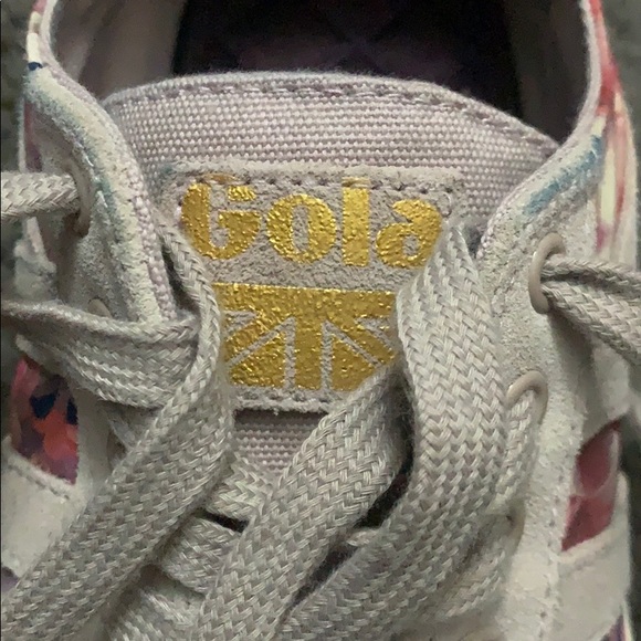 QUOTA II LIBERTY PJ PURPLE FLORAL LEATHER SNEAKERS - Picture 2 of 8